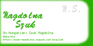 magdolna szuk business card